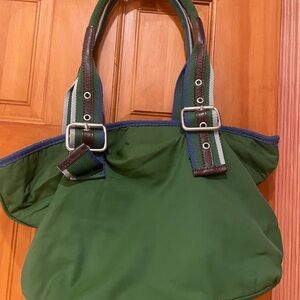VTG ,AMERICAN EAGLES Green and Brown Women's Tote Bag , wonderful condition.